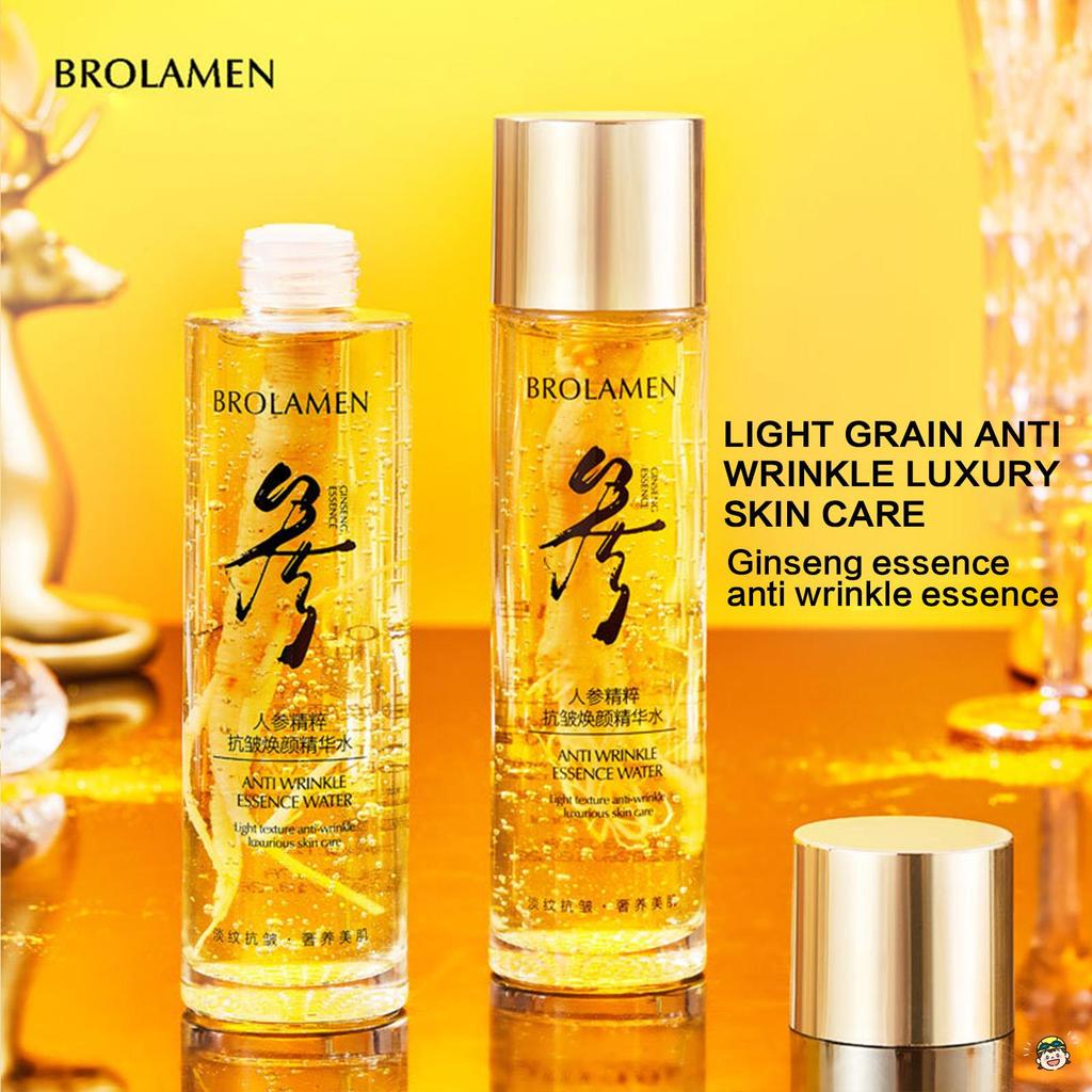 โสมต่อต้านริ้วรอยใบหน้าเซรั่มริ้วต่อต้านริ้วรอยไวท์เทนนิ่งเซรั่มสําหรับใบหน้าเส้นมืดจุดลด