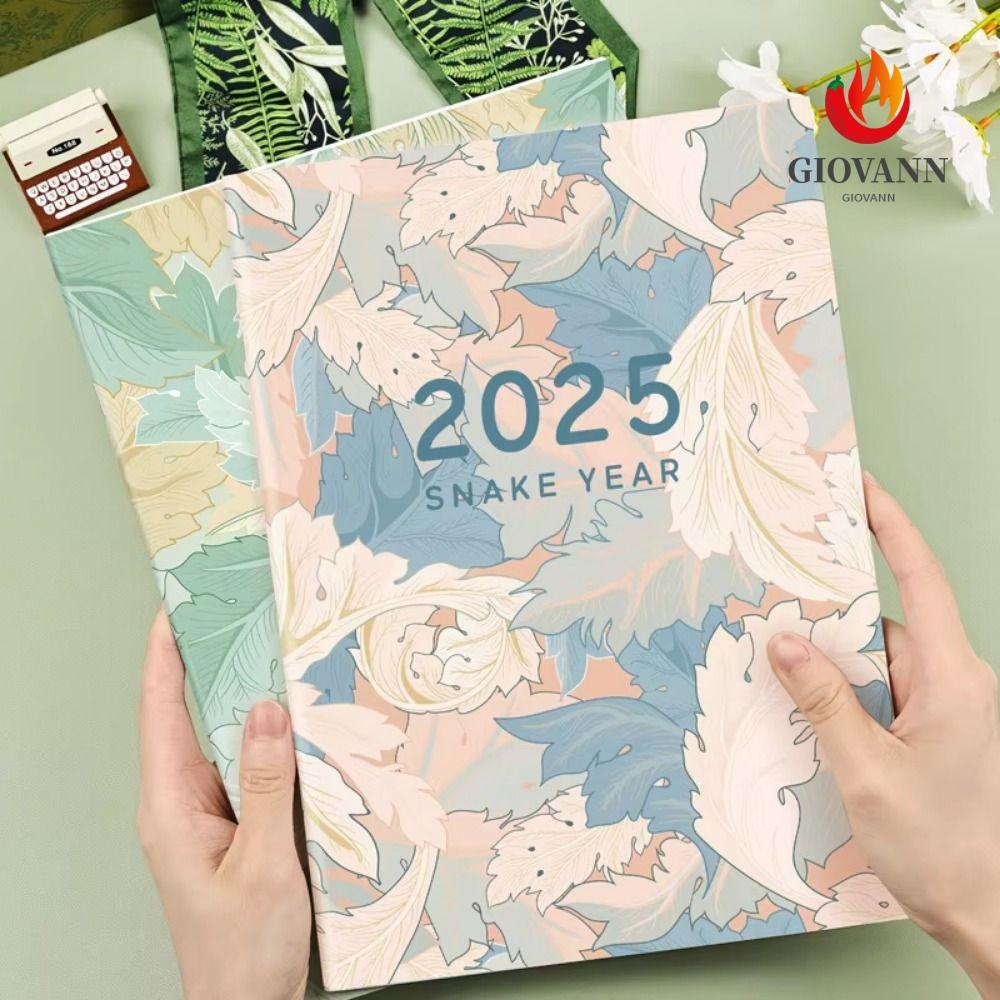 GIOVANNI 2025 สมุดวางแผน 84 หน้า A4/A5 Day/Week/Yen Agenda Planner Notepad, บันทึกธุรกิจฉุกเฉินกระดา