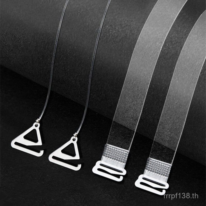 ผู้หญิงโปร่งใสที่มองไม่เห็นชุดชั้นในไม่มีรอยต่อ Ultra-Fine กว้างสายคล้อง Anti-Slip สายคล้องไหล่ Bra 