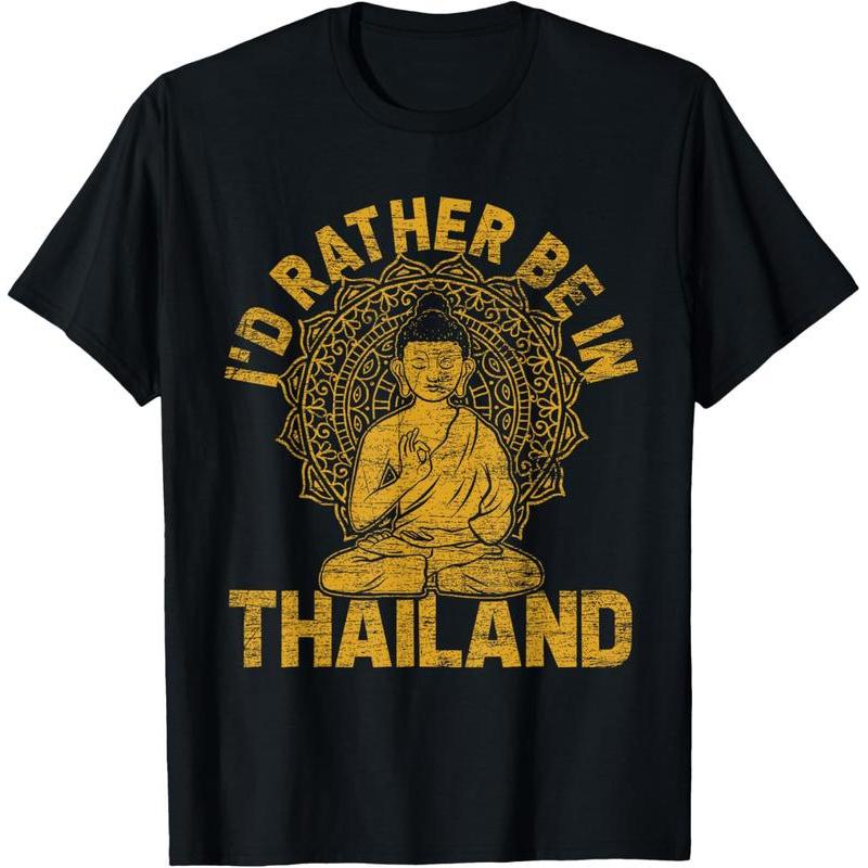 เสื้อยืดแฟชั่นลำลอง อเวอร์ไซส์  โปรลดเพิ่ม เสื้อยืด "Phuket Chiang Mai Koh Samui - I'd Rather Be In 