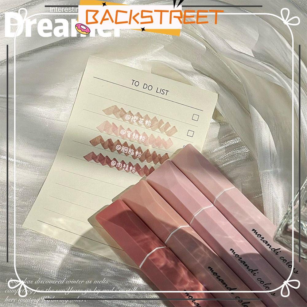 BACKSTAGE 4PCS/Set Fluorescent Pen, Eye Protection Stationery Highlighter,คุณภาพสูงGradient Color Gr