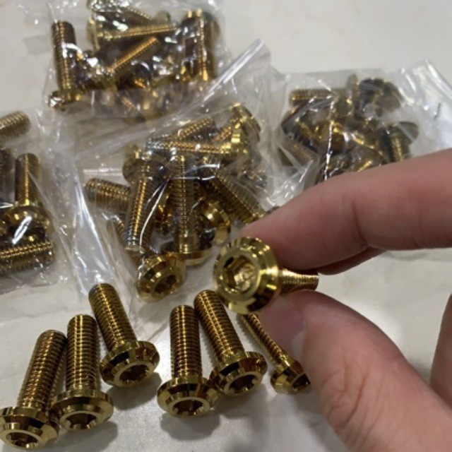 แผ่นหน้า SCREW M8X25MM 1 ชิ้น GOLD M8X25MM