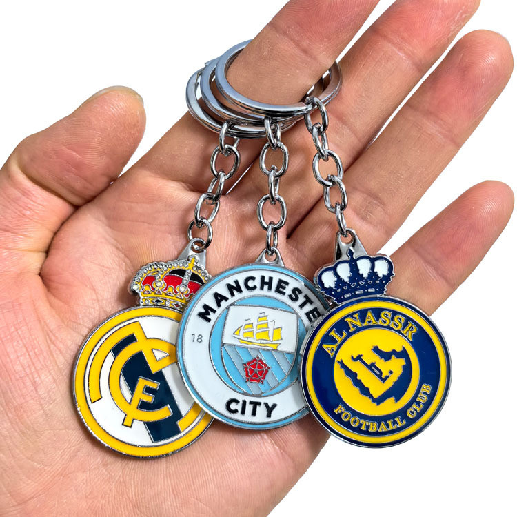 Spot Goods#Real Madrid Riyadh Victory Inter Milan AC Milan Chelsea Paris Football Colorful Alloy Key