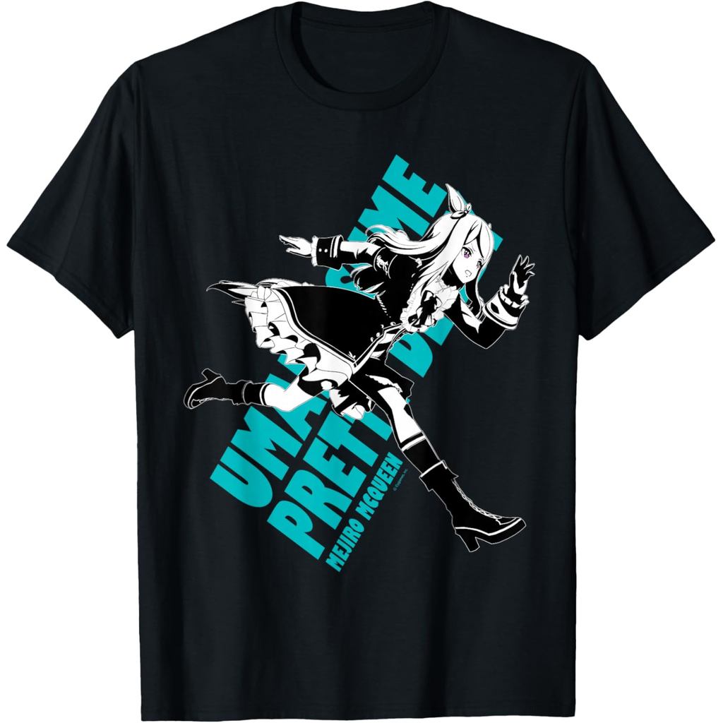 เสื้อยืดอนิเมะ Mejiro McQueen ธีม Umamusume: Pretty Derby ผ้าฝ้าย 100% แขนสั้นพิมพ์ลาย Unisex พร้อมส