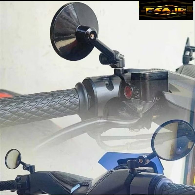 ROUND MIRROR VND RACING MODEL PREMIUM CONVEX UNIVERSAL VESPA SCOOPY FINO BEAT FAZIZIO VARIO FSA [SR]