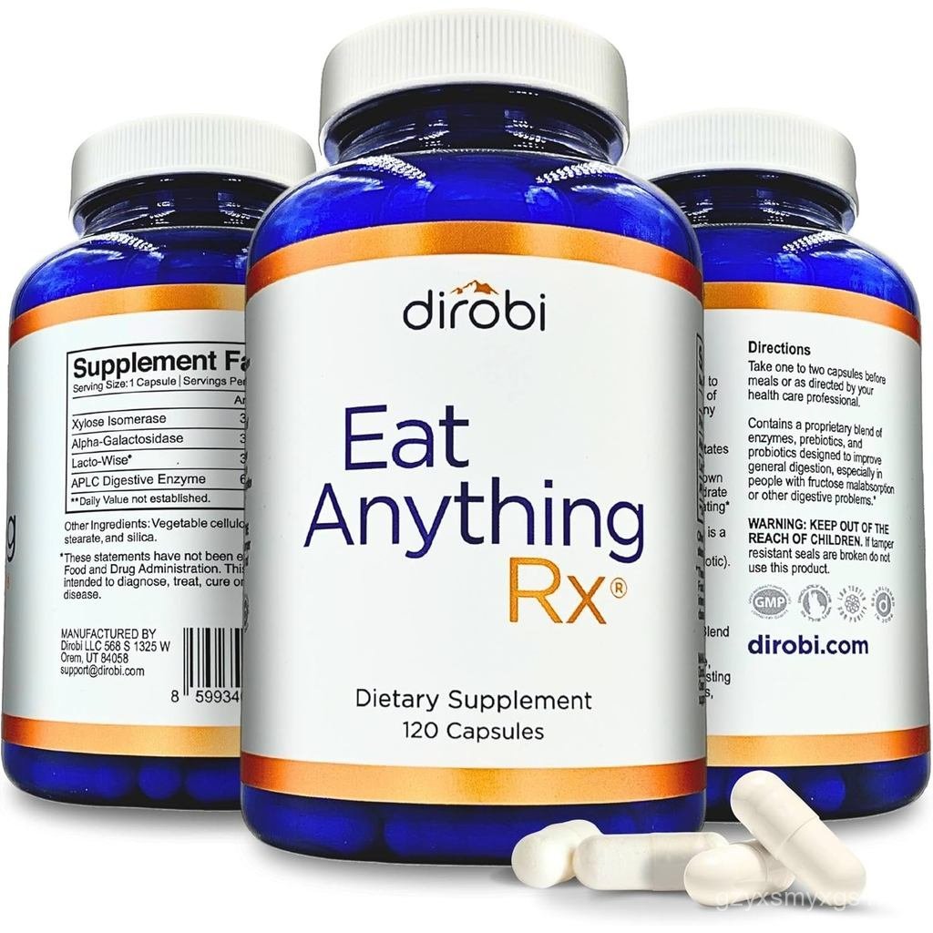 Dirobi Eat Anything Xylose Isomierase Fructose Malabsorption Enzymes, FODMAP, เอนไซม์ย่อยอาหารสําหรั
