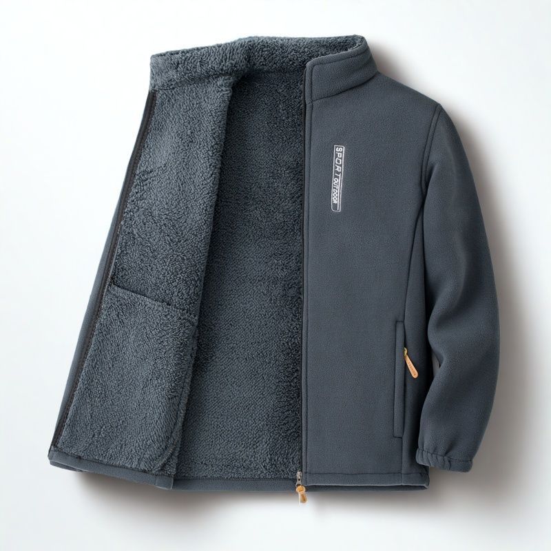 แจ็คเก็ตขนแกะแท้ผู้ชาย สำหรับฤดูหนาวและใบไม้ร่วง ออกแบบให้นุ่มสบายและเหมาะกับทุกวัย