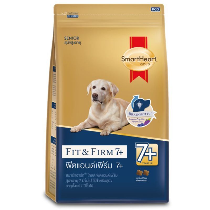 สมาร์ทฮาร์ทโกลด์ฟิตแอนด์เฟิร์มสุนัขโตอายุ 7ปีขึ้นไป 3กก. SmartHeartGoldAdultDog3kg [หมายเลขบาร์โค้ด 8850477870031 ]