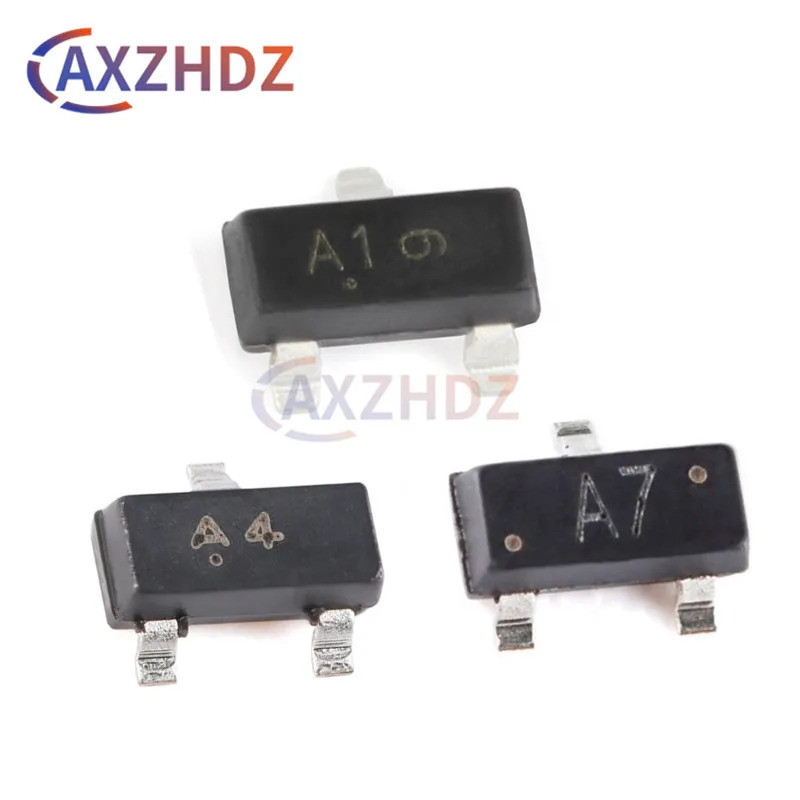 100PCS BAW56 BAV70 BAV99 A1 A4 A7 SOT23 A1W A4W A7W SMD 85V 70V 200mA Switching Diode ทรานซิสเตอร์ B