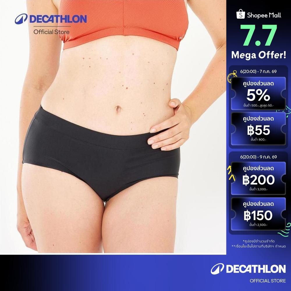 Decathlon Women’S Surfing Swim Shorts กางเกงว่ายน้ำโต้คลื่นขาสั้นสำหรับผู้หญิง รุ่น Tini - Blue/Palm