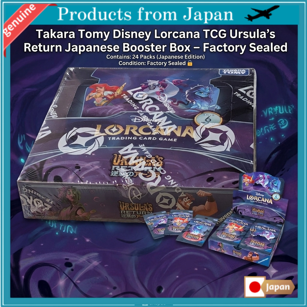 Takara Tomy Disney Lorcana TCG Ursula's Return Japanese Booster Box – Factory Sealed