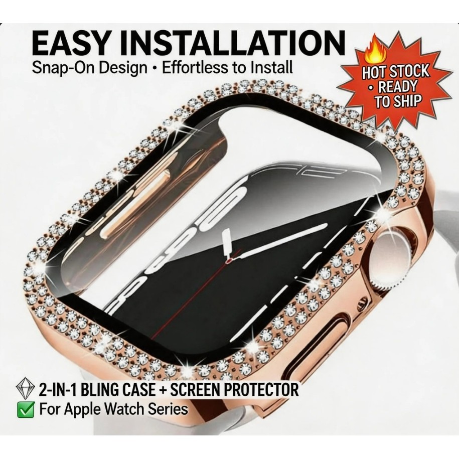 [แฟลชเพชรกรณี] แอปเปิล ดู สfor Iwatch Apple Watch Series 11/10/9/8/7/6/5/4/3/SE 42 46 41 45 44 40 49 for Smartwatch strap