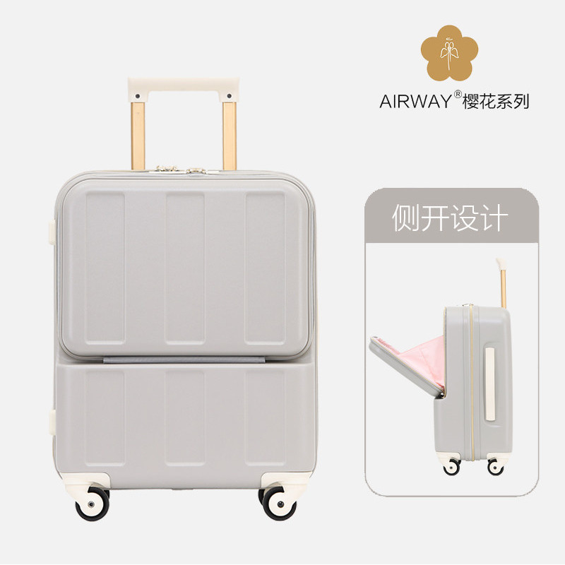 Airway/Trolley Case กระเป๋าเดินทาง 20 นิ้วเงียบ Universal ล้อรหัสผ่านกรณีเปิดด้านหน้ากระเป๋าเดินทาง 