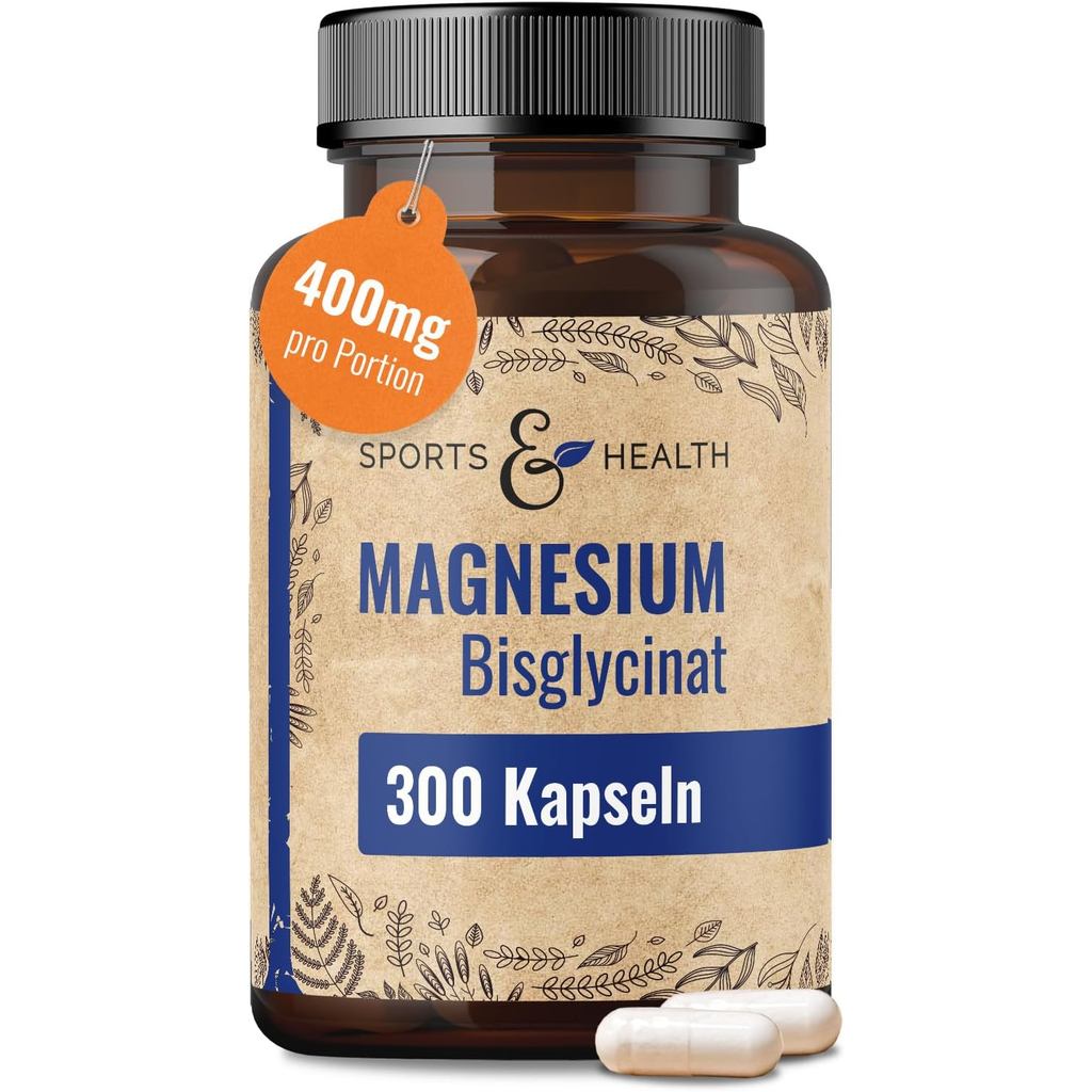 High Dose Magnesium Glycinate Capsules-300 แคปซูล Magnesium Glycinate-Daily Dose 400mg Magnesium Gly