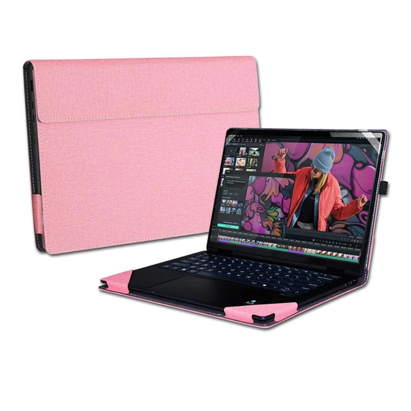 เคสแล็ปท็อปสําหรับ Lenovo Yoga Slim 7 14AKP10 /14ILL10 / 7i (14, Gen 10) กระเป๋าหนัง PU พร้อมระบายคว