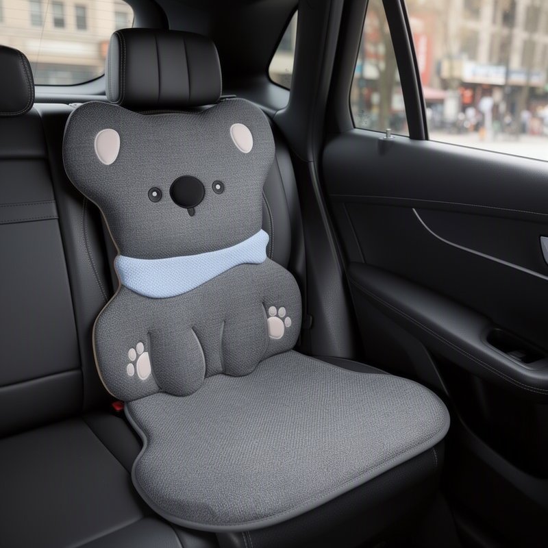 เบาะรองนั่งรถยนต์ Koala การ์ตูนผ้าลินิน Breathable Anti รูปที่ 2