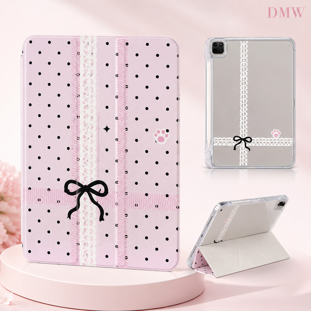 DMW เคส iPad ลายการ์ตูนรูปตัว Y for 10.2 Gen7/8/9 Gen10/11 A16 Pro11 12.9 Mini6/7 8.3'' Air4/5/6/7/8 มีช่องเสียบปากกา