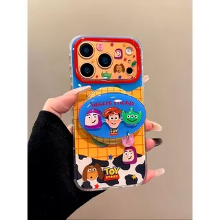 เคสโทรศัพท์ เหมาะสําหรับ iPhone 11 12 13 14 15 16 17 Pro max ลายสก๊อต Star Toy Story + วงเล็บกันกระแทกกันกระแทกป้องกันกรณีรวมทุกอย่าง VUXE