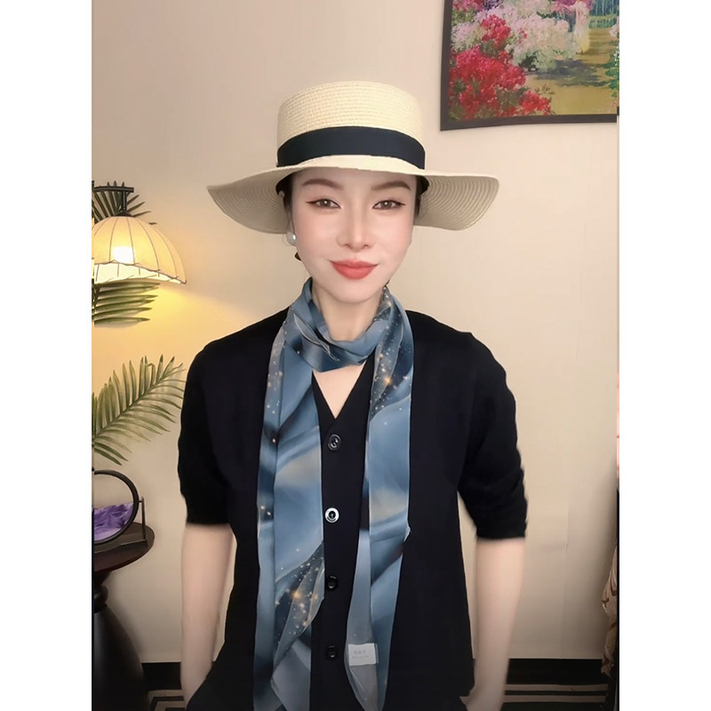 [Dazzling Galaxy] Thin Style Spring Summer New Style Ladies Long Scarf Fashion All-Match Classy Eleg