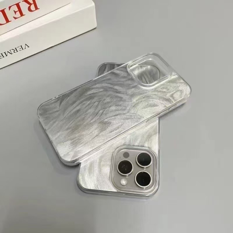 เคสโทรศัพท์เหมาะสําหรับ vivo Glossy Laser Texture Hard Shell Wave Pattern Design Shock-Resistant Wea
