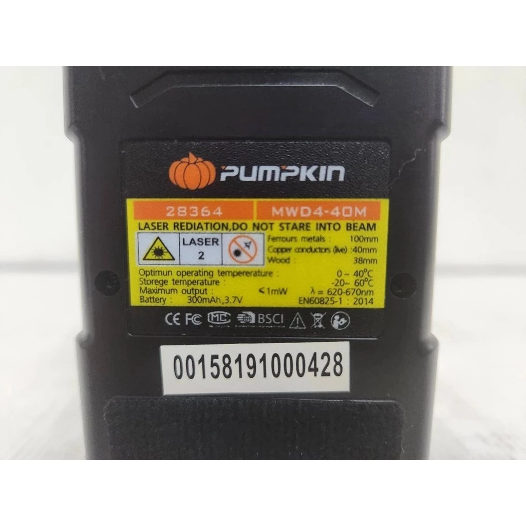 PUMPKIN เครื่องสแกนผนังและวัดระยะเลเซอร์ 40 เมตร รุ่น 28364 / MWD4-40M thumbnail 8