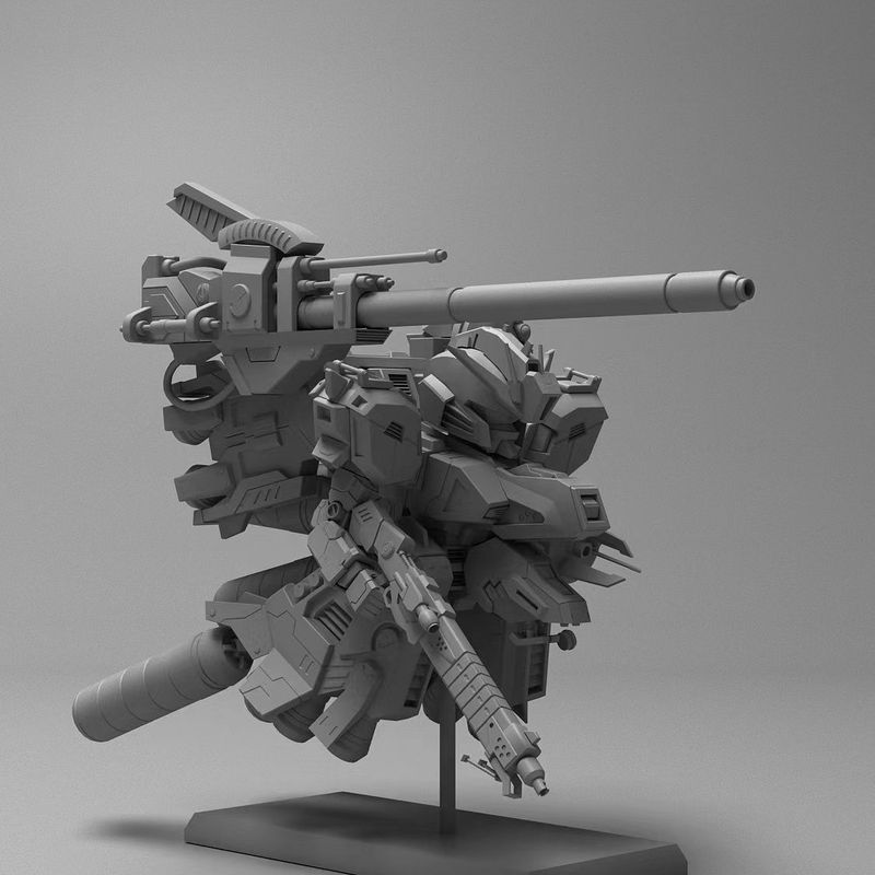 Deep Assault Gundam FW SD Food Toy Miniature, Light Curing 14K Resin Beat