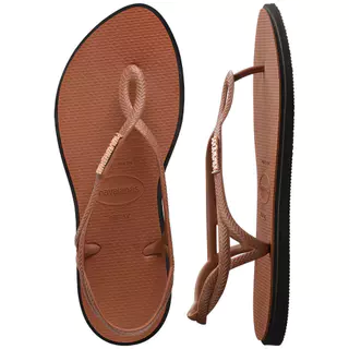 HAVAIANAS รองเท้าแตะ กันลื่น น้ำหนักเบา Luna Point Sandals BROWN 414992116963F_F5BRXX