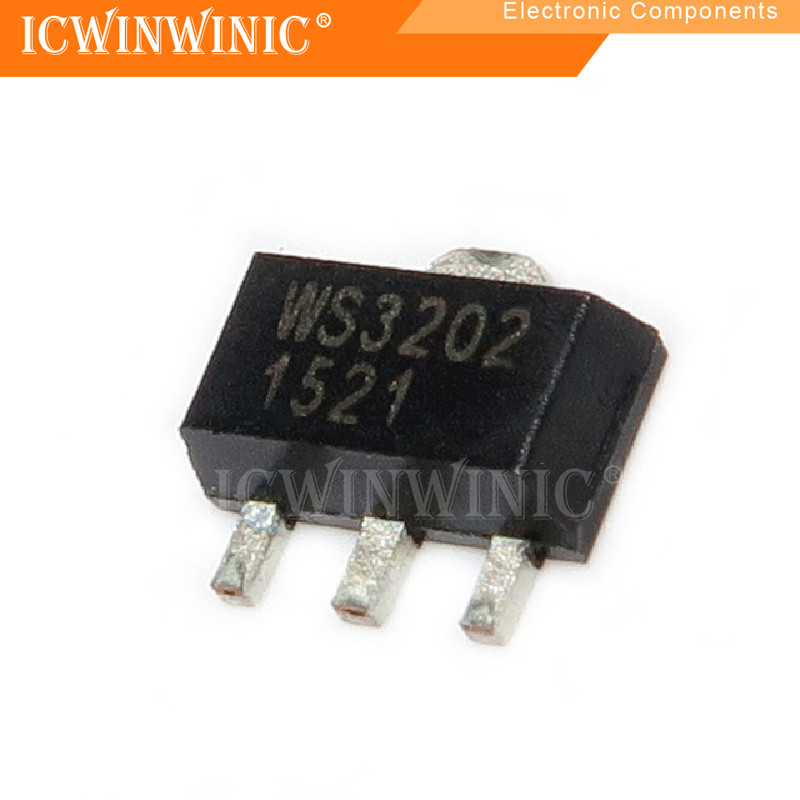 5 ชิ้น WS3202K-3/TR WS3202K SOT-89 ส่วนประกอบอิเล็กทรอนิกส์