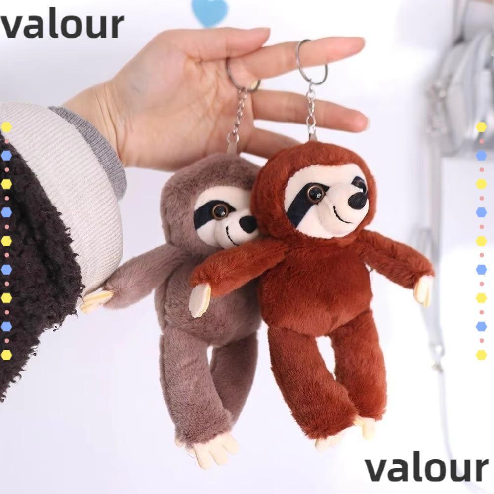 VALOUR Sloth จี้ขนาดเล็ก, จี้ตุ๊กตาสัตว์ยัดไส้นุ่ม Sloth, จําลองพวงกุญแจจําลอง Sloth Pendan