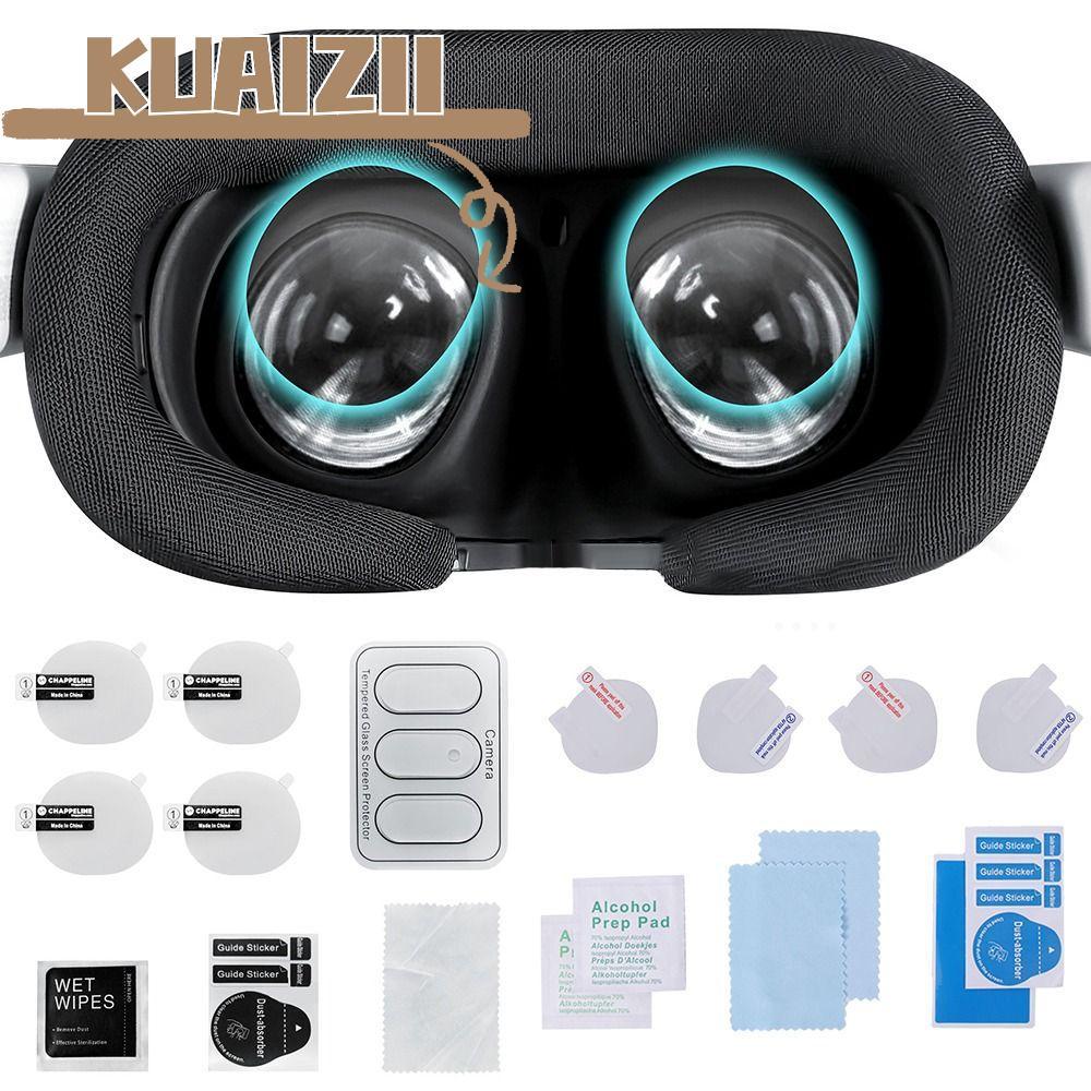 KUAIZII ฟิล์มป้องกันเลนส์, TPU Soft VR แว่นตาฝาครอบป้องกัน, Anti-Scratch อุปกรณ์เสริม HD ป้องกันหน้าจอสําหรับ 2/Meta quest 3