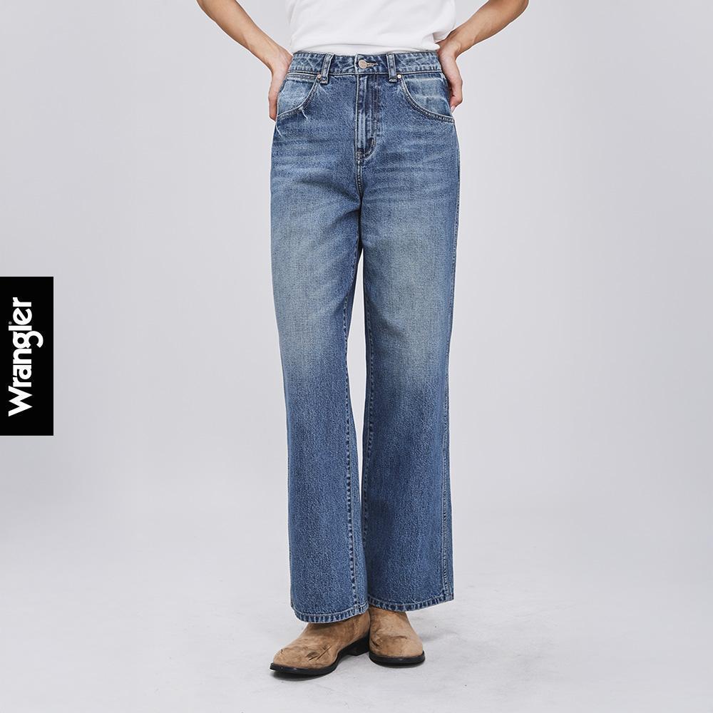WRANGLER กางเกงยีนส์ผู้หญิง คอลเลคชั่น Beyond Denim เอวสูง ทรงหลวม รุ่น WR F126WLOSN16 - สียีนส์อ่อน