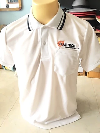 เสื้อโปโลปักหน้าหลัง โลโก้ บริษัท ตามสั่ง