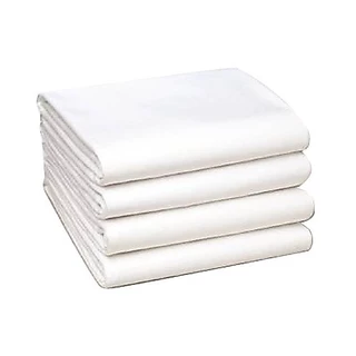 ผ้าปูที่นอน ผ้าปูที่นอนโรงแรม รัดมุม Cotton Slik สีขาว (กันไรฝุ่น) Blue sleep 💎แถมปลอกหมอนในชุด💎