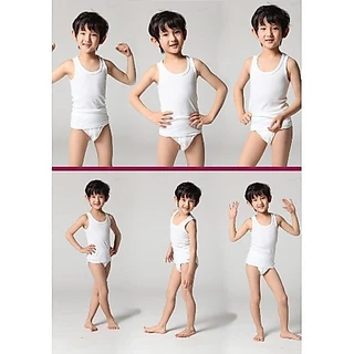 (แพ็ค3ตัว/1ตัว) Boy เสื้อกล้ามขาว เสื้อทับเด็ก กล้ามขาวเด็ก cotton 100%