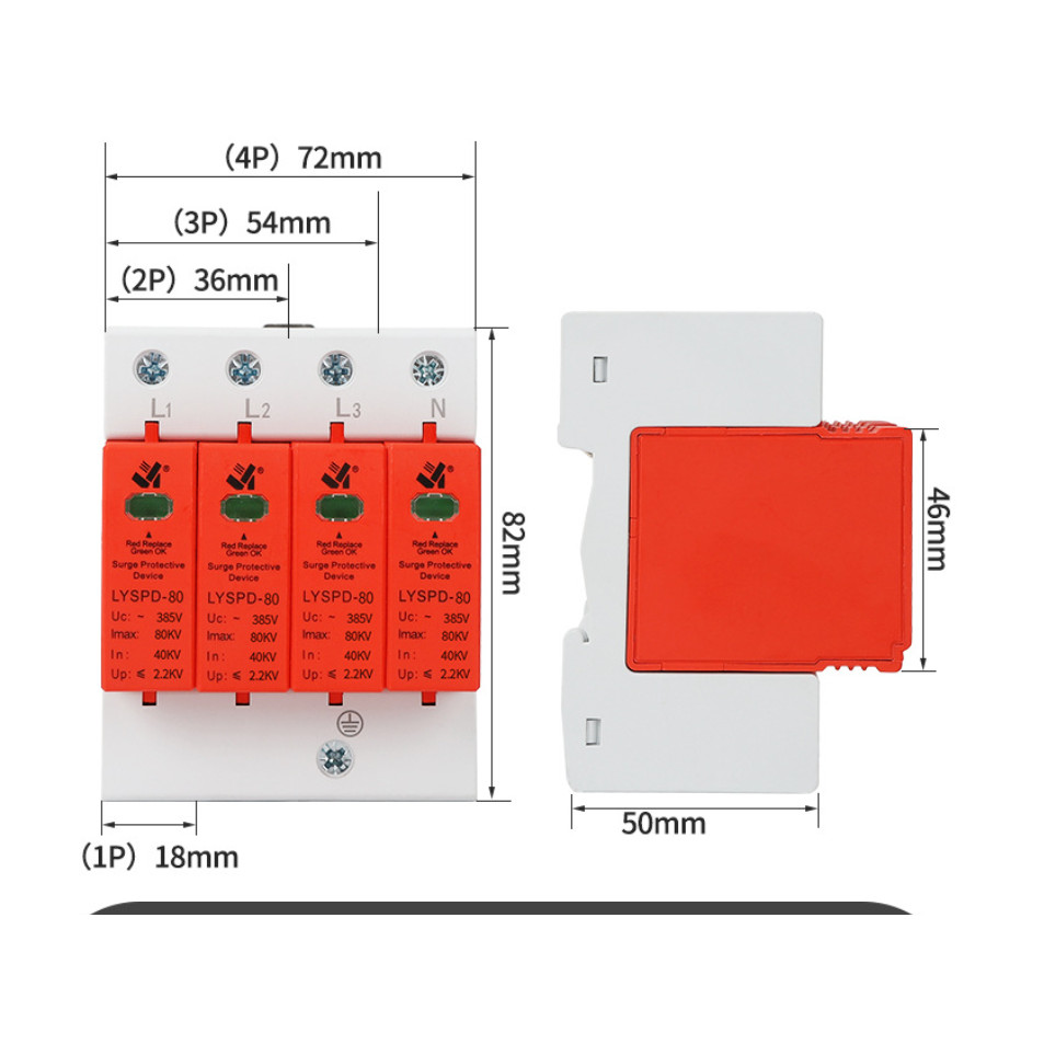 Suntree เสิร์จกันฟ้าผ่า AC 3P 20K/40KA 385V SPD SUP1-40 SPD AC อุปกรณ์ป้องกันฟ้าผ่า Surge Protection