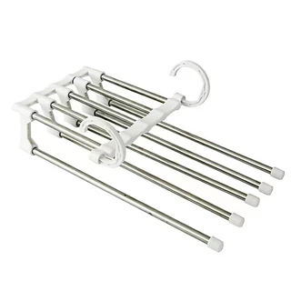OMUDA_SHOP ไม้แขวน ไม้แขวนกางเกง 5 ชั้น ไม้แขวนสแตนเลส Pant racks stainless steel linhaomall