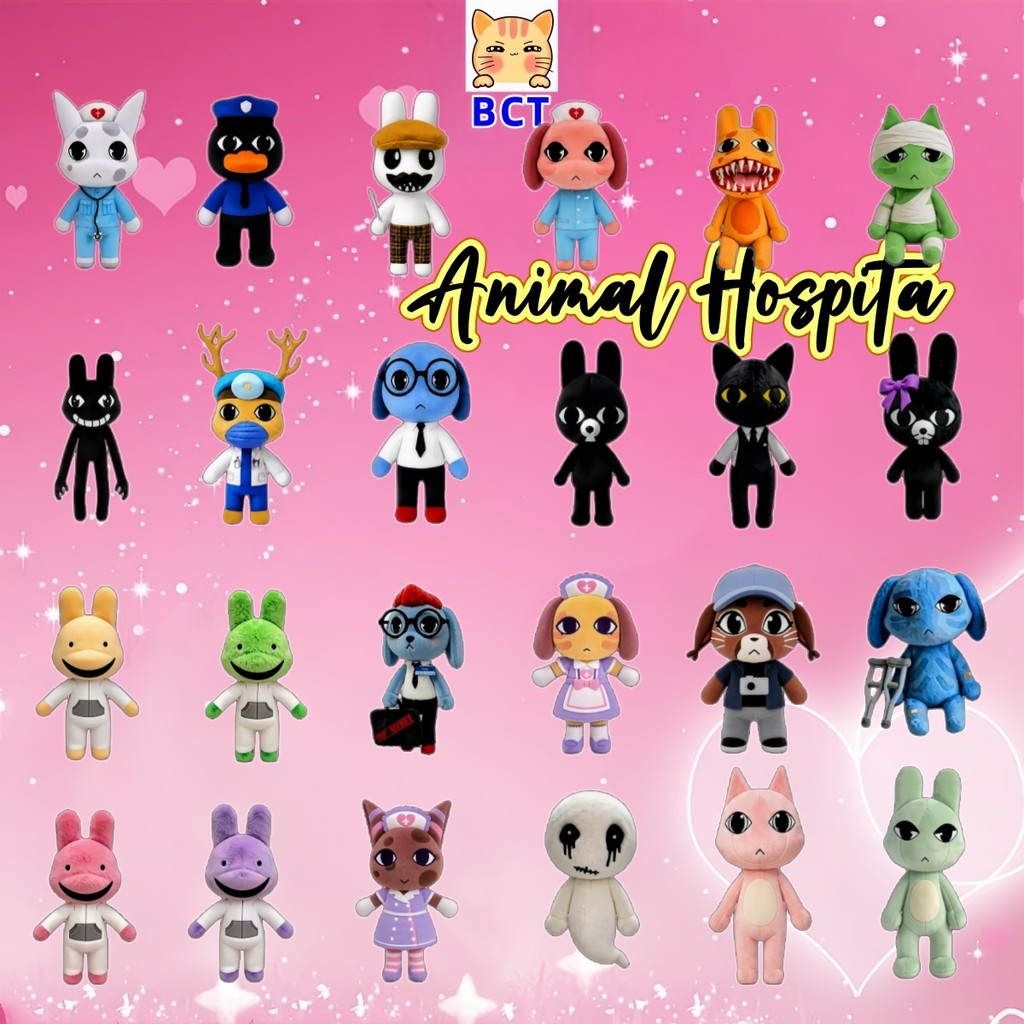 BCT✨Roblox Animal Hospital Plushie Dolls Cute Secretary Dog Dr. Harlow Deer พยาบาลหัวกระต่าย Plush ตุ๊กตาของเล่นสนุก Girfts สําหรับเด็กผู้หญิง COD