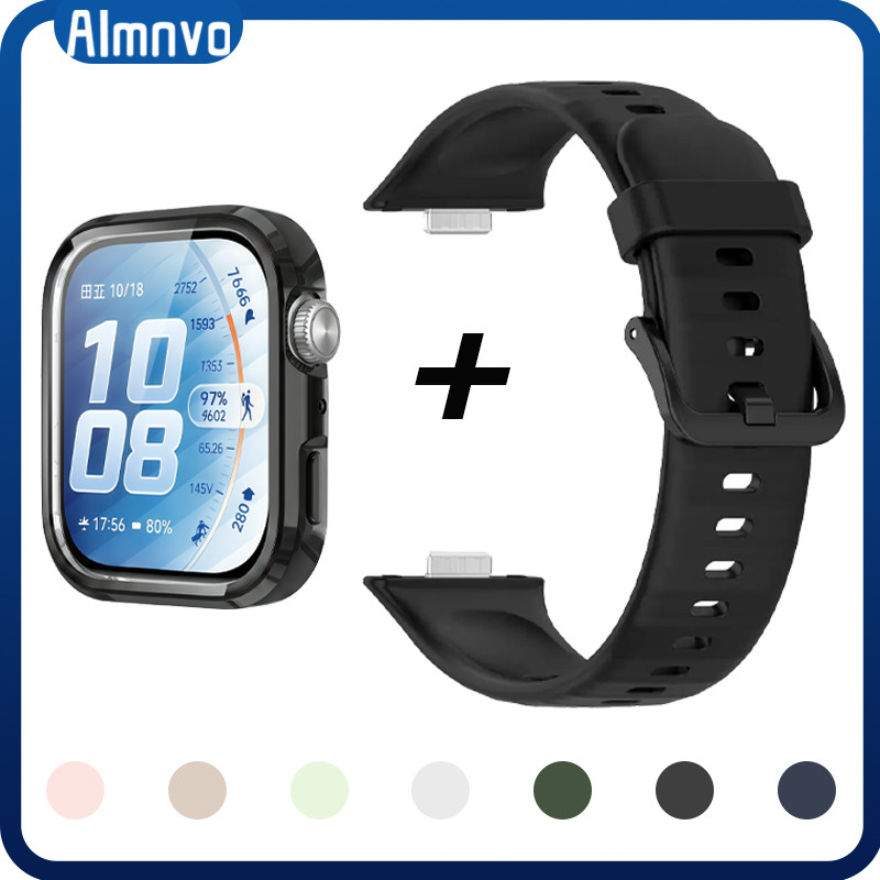 กรณี TPU + สายรัดกีฬาซิลิโคนสำหรับนาฬิกา for Smartwatch Huawei Watch Fit 5/5 Pro/4/3 อุปกรณ์ปกป้องหน้าจอยางอ่อนสำหรับ