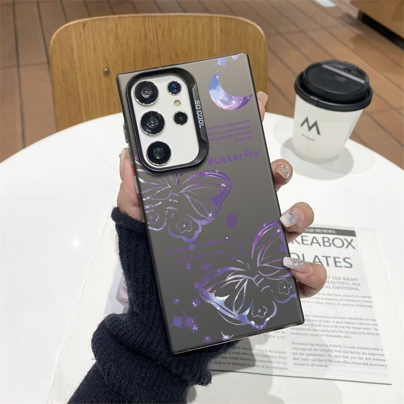 เคสโทรศัพท์อินเทรนด์Starry Skyผีเสื้อเหมาะสําหรับSamsung A05S/A135G/S22ULTRA/A555G/S24FE/S25ULTRA/S2