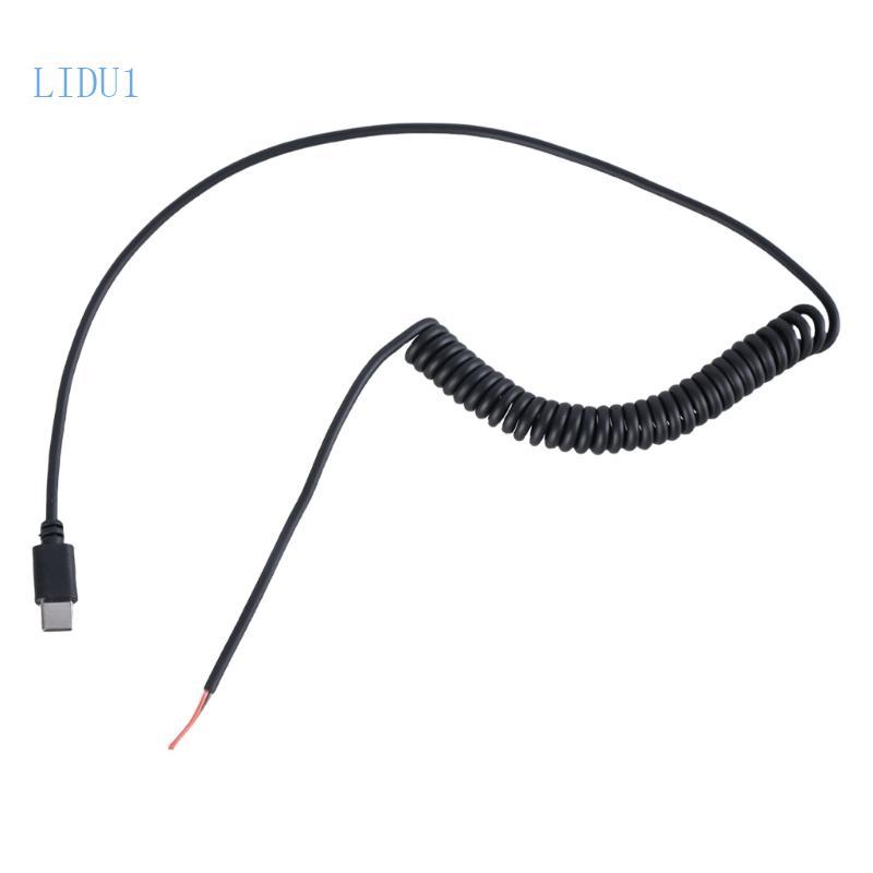 LIDU1 ประเภท C ถึง 2Pin สายไฟเปลือย 5V สายไฟ USB C ชาย 2Pin Pigtail สําหรับอุปกรณ์อิเล็กทรอนิกส์ไม่ส