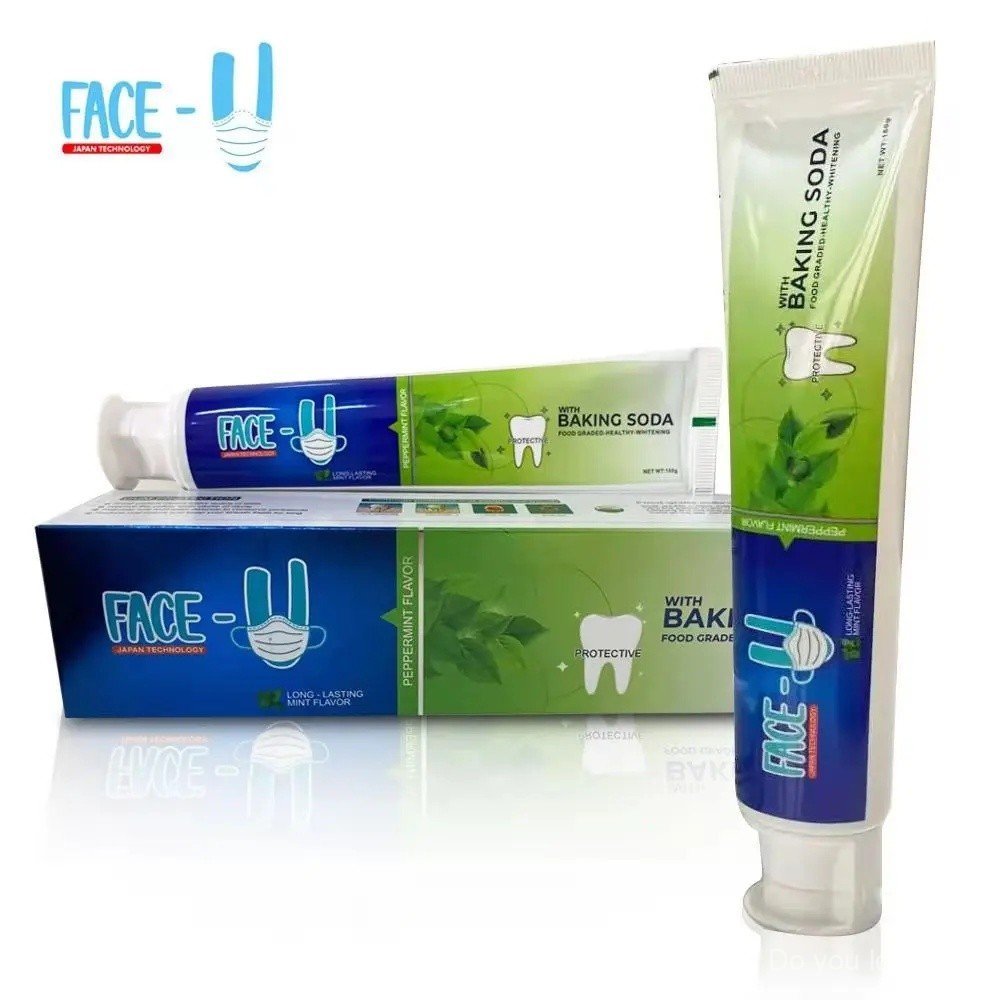 !!ORIGINAL!! FACE-U TOOTHPASTE BAKING SODA 1x180g Japan Tech Food Graded Healthy Whitening Gum Prote