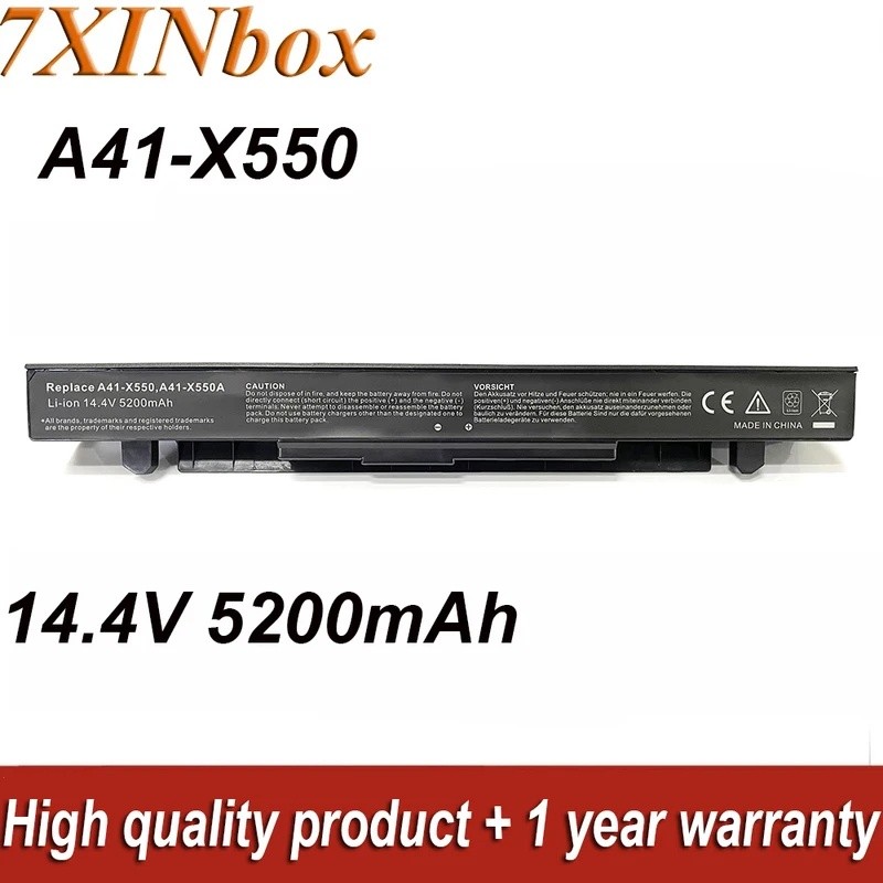 7XINbox 5200mAh A41-X550 แบตเตอรี่แล็ปท็อปสําหรับ ASUS A450 A450C A450CA A450CC A450L A450LA A450LB 