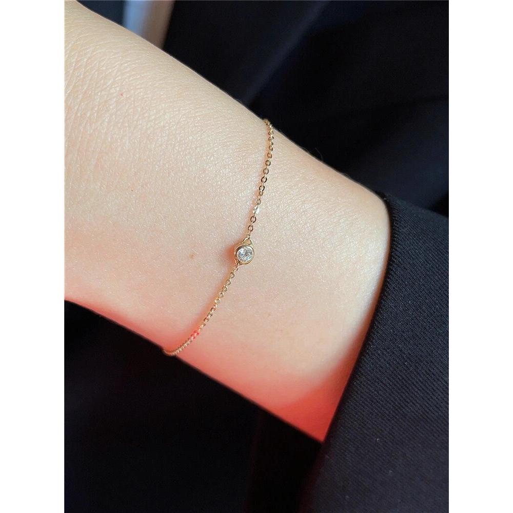 coquette bracelet กําไลข้อมือ ล้างทําความสะอาดได้หนึ่งกระพริบสร้อยข้อมือเพชรที่เรียบง่ายบรรยากาศที่ไ