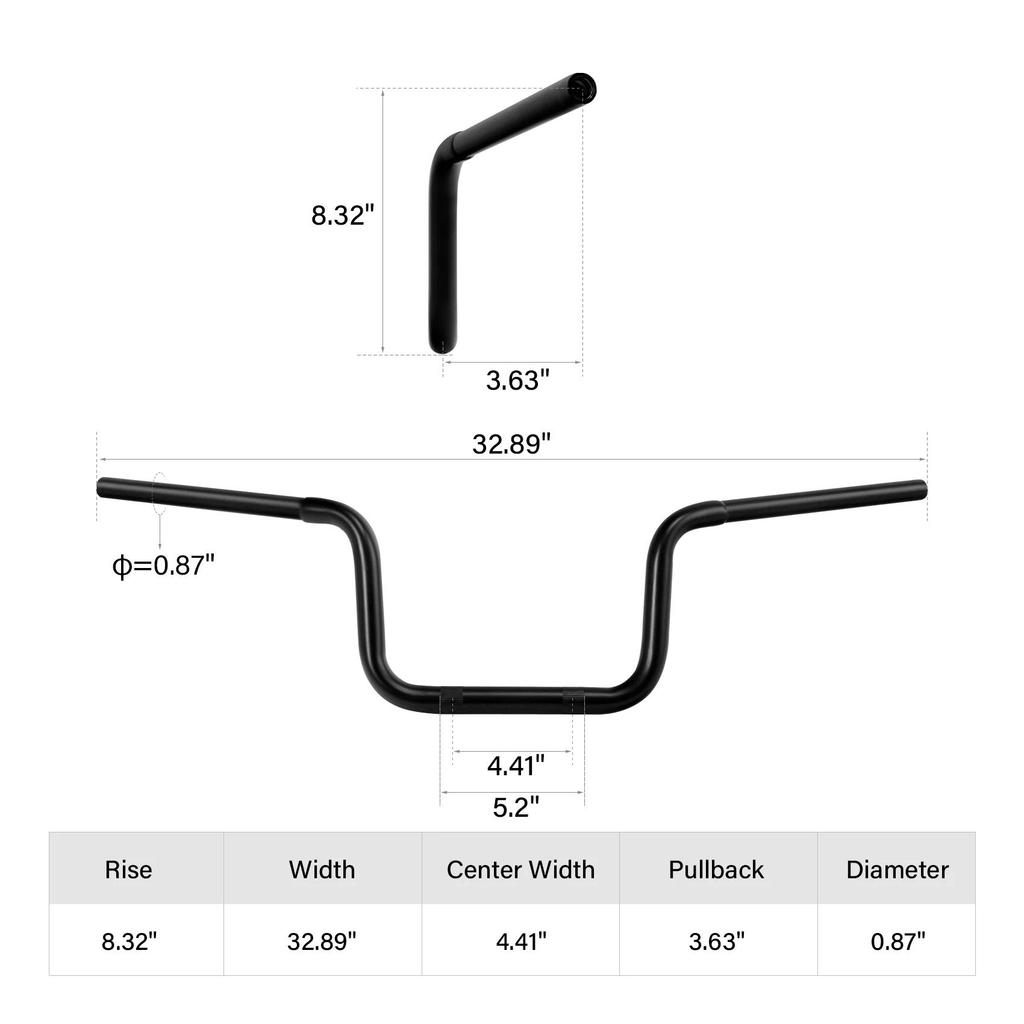 Kรถจักรยานยนต์ 8 "Rise 7/8" Handle Bar Handlebar Fit สําหรับ Harley Nightster 2021-2023 Sportster S