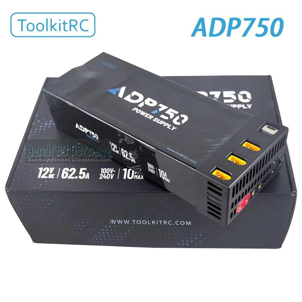 Mi อะแดปเตอร์แปลงไฟ ToolkitRC ADP750 750W DC12V 62.5A XT60 USBA TypeC 4.0 หัวแบนนานา เหมาะสำหรับชาร์