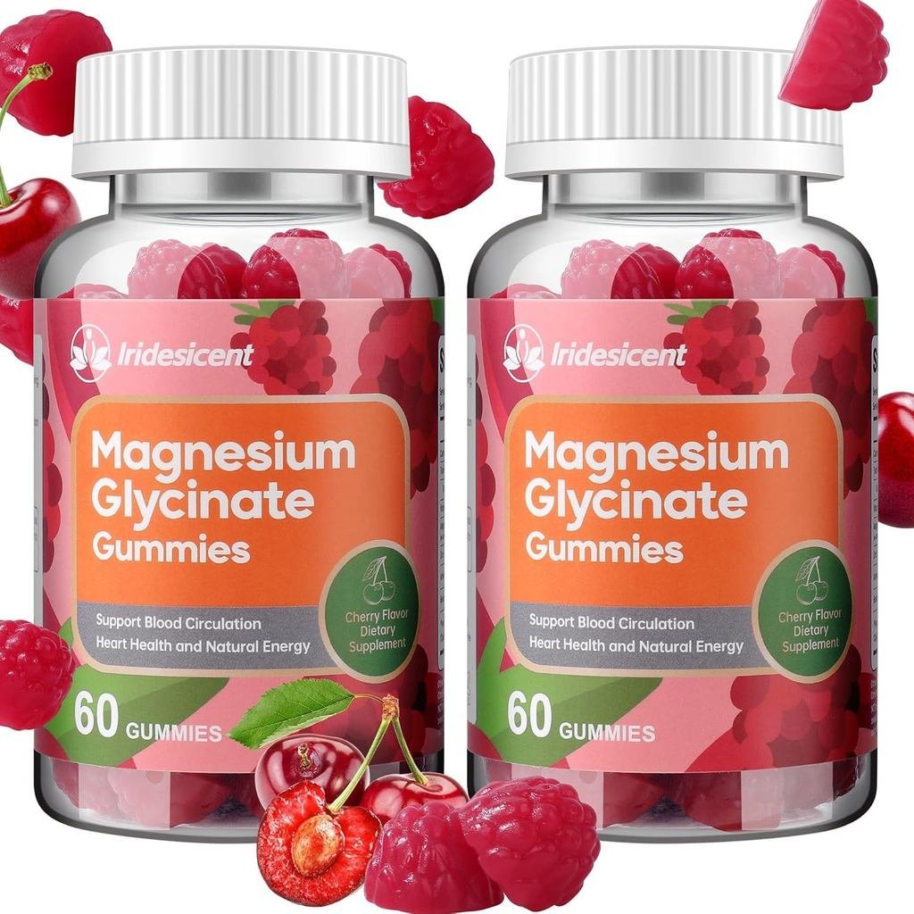 Magnesium Glycinate Sugar Magnesium wAshwagandha Zinc Magnesium Glycinate สําหรับผู้ใหญ่ 120 Cherry