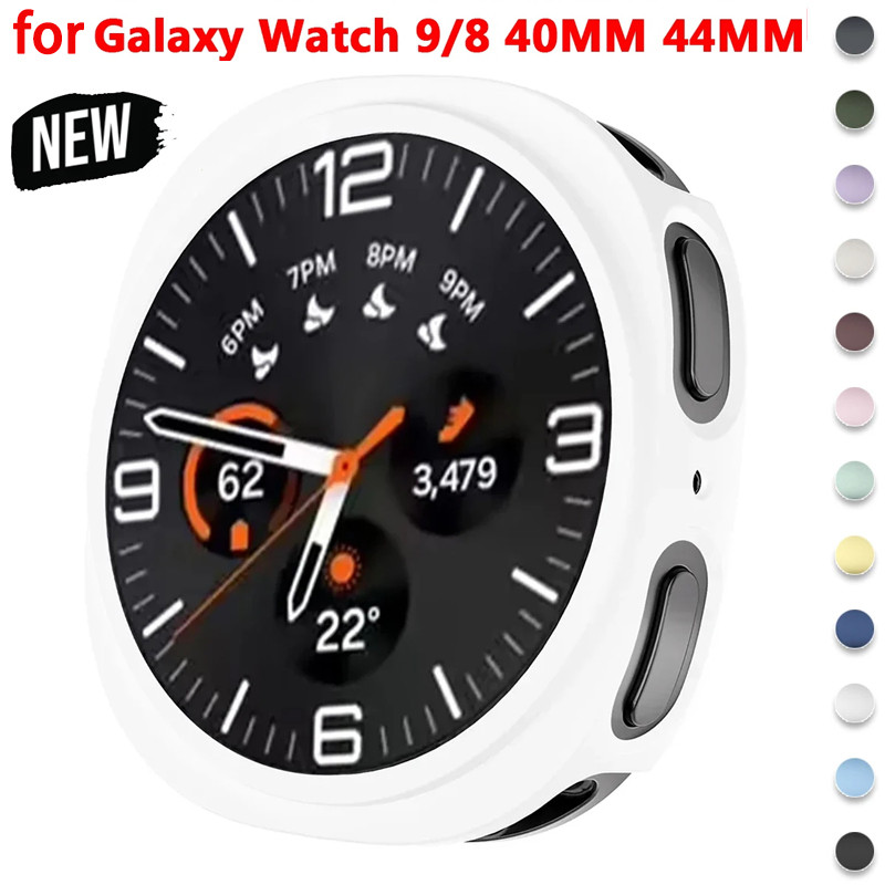 แก้ว + กรณีสําหรับ Samsung Galaxy watch 9 8 40 44 มม.PC Hollow protector สําหรับ Galaxy watch9/8 ฝาครอบ