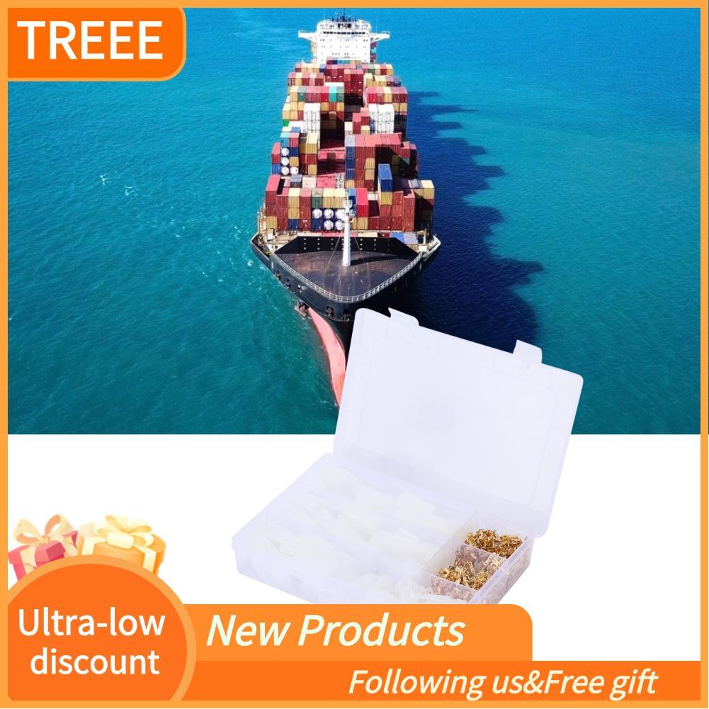 Treee Treee 380PCS รถขั้วต่อไฟฟ้าบล็อก Spade Terminal 2/3/4/6Pin สำหรับรถจักรยานยนต์เรือ