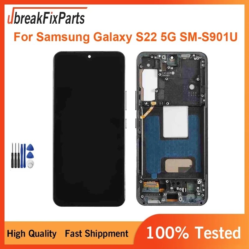 TFT สําหรับ Samsung ทดสอบสําหรับ S22 5G S901B S901U S901W S901N S901E จอแสดงผล LCD Touch Screen Digi