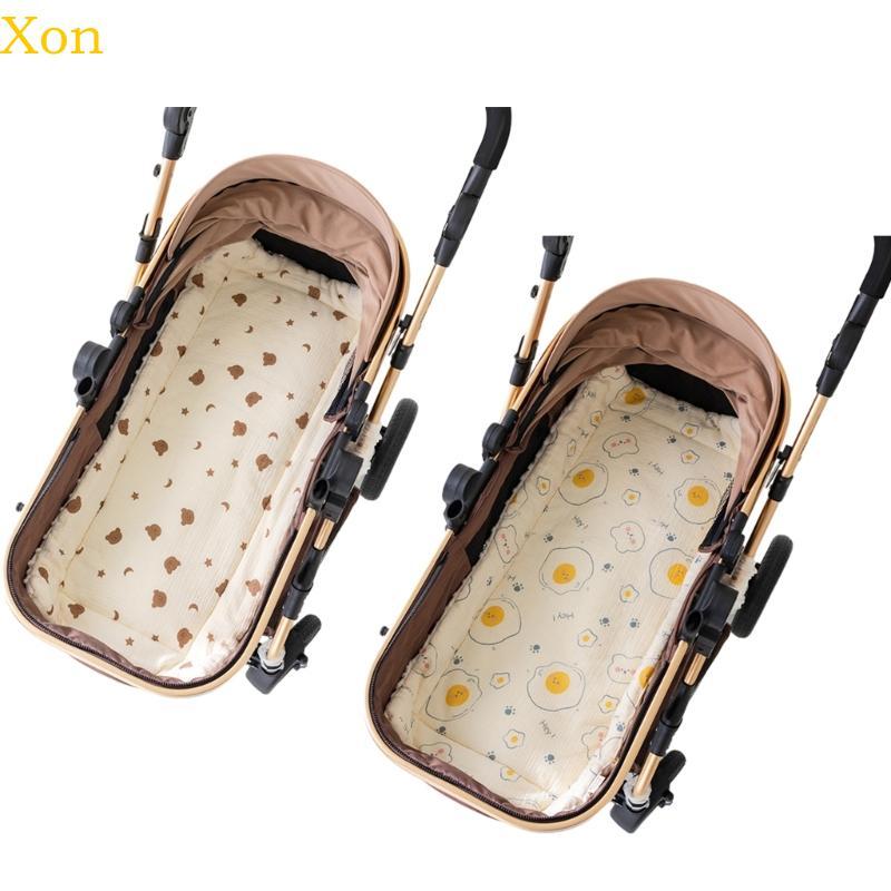 Xon 3 ชั้นหนา Chusion Pad เด็กทารกผ้าฝ้าย Pram Liner สําหรับทารกแรกเกิดเด็กวัยหัดเดิน